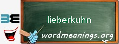 WordMeaning blackboard for lieberkuhn